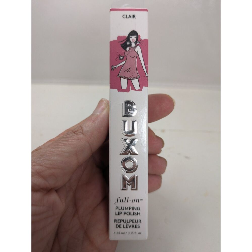 Buxom Full-On Plumping Lip Polish Clair Pinky Mauve Golden Shimmer Lip Gloss NIB